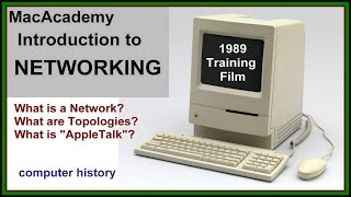 Computer History 1989 “MacAcademy” training NETWORKING Apple Macintosh AppleTalk Topology LAN PCs [upl. by Ahsahs]