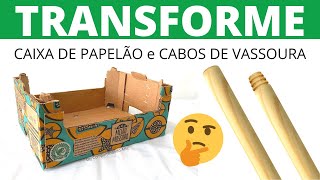 Transformei CAIXA de papelão em linda MESA Artesanato criativo do Compartilhando arte [upl. by Uhsoj]