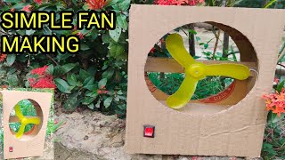 How to Make Rechargeable Table Fan from DC Motor at home  How to make a table fan [upl. by Terrijo]