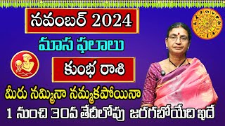 Kumbha Rasi November Month 2024  Rasi Phalalu  November 2024 Rashifal  Aquarius Horoscope [upl. by Enial]