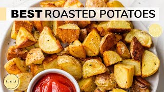 BEST ROASTED POTATOES  how to make oven roasted potatoes [upl. by Dominick]