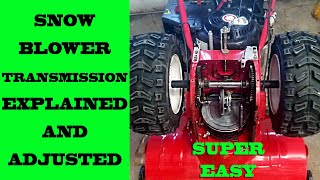 How To Adjust MTD TroyBilt Snow Blower Transmission [upl. by Epilef]