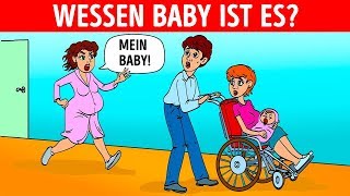 16 LUSTIGE RÄTSEL UND EINFACHE FRAGEN DIE SOGAR BABYS LÖSEN KÖNNEN 👶 [upl. by Labaw]