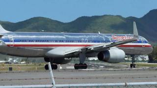 American Airlines take off  Sint Maarten  RWY 28 [upl. by Gillan]