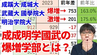 【2024A日程志願者確定②】今年の成成明学國武の志願者数は？｜高校生専門の塾講師が大学受験について詳しく解説｜成蹊大学・成城大学・明治学院大学・國學院大學・武蔵大学 [upl. by Akyeluz]