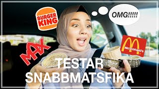 TESTAR EFTERRÄTTER PÅ ALLA SNABBMATSRESTAURANGER  Jämför McDonalds Burger King amp Max [upl. by Palua]