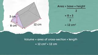 Finding the volume of a prism  KS3 Maths [upl. by Duile]