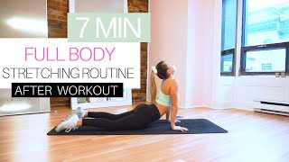 7 MIN STRETCHING EXERCISES AFTER WORKOUT  FULL BODY COOL DOWN FOR RELAXATION amp FLEXIBILITY [upl. by Atinnor440]