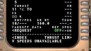 XPlane 777 FMS takeoff calculation [upl. by Gravante112]