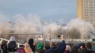 Demolition of the Capitol Car Park Newport [upl. by Aerdnas]