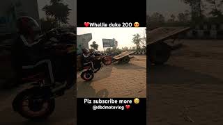 Wheelie😍 shorts bikelover rider ytviral viralvideo bikeride gixxer duke200 ktm motorcycle [upl. by Hanauq]