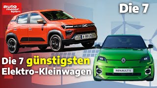 Stromerschnäppchen Die 7 günstigsten ElektroKleinwagen  auto motor und sport [upl. by Amhser80]