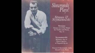 Skowronski Plays Szymanowski Romance Op 23 [upl. by Poliard]