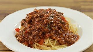 Spaghetti with Meat Sauce Recipe [upl. by Ramhaj13]