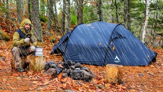 Camping In Rain And Strong Wind [upl. by Kraska]