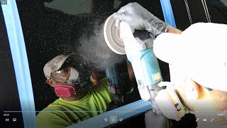 How professionals remove a scratch from glass  Fix glass scratch [upl. by Iorio]