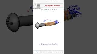 Phillips Decorative Rounded Head Screw EngineerImagination shorts foryou solidworks 3d [upl. by Aicilif939]