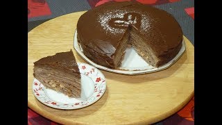 gâteau de crêpes au chocolat noisettes [upl. by Aniara]