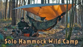 Solo Wild Camp in a Pine Forest  DD Superlight Hammock amp Tarp  Staffordshire Oatcakes  Spring [upl. by Sharai873]