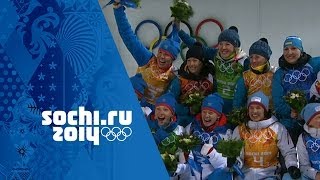 Biathlon  Womens 4x6km Relay  Ukraine Win Gold  Sochi 2014 Winter Olympics [upl. by Arima917]