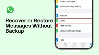 How to Recover or Restore Whatsapp Chats Without Backup [upl. by Gotthard]