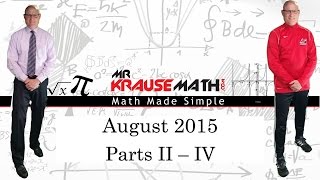 August 2015  Algebra 2Trigonometry Regents Exams Parts 2  4 [upl. by Ayotna]