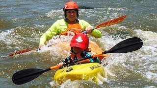 3yr old kid whitewater kayaking [upl. by Robaina]