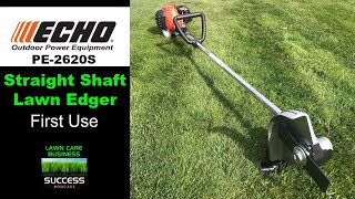 ECHO PE2620S Straight Shaft Lawn Edger First Use [upl. by Adrian231]