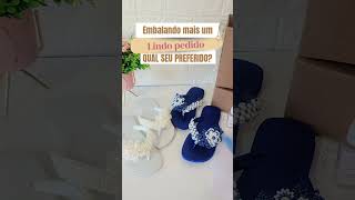 Chinelo personalizado com perola youtubeshorts diy youtubeshorts [upl. by Hgielram]