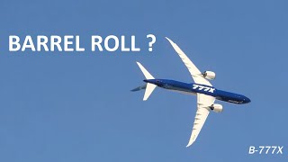 Boeing 777X Makes almost a barrel roll at Airshow Debut At Dubai 2021 Dubai [upl. by Naujit355]