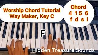 Way Maker Piano Worship Chord Progression Tutorial Key C pianotutorial [upl. by Lrig]