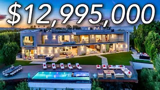 Touring a 13M Modern ENCINO Mansion with the BEST Valley VIEWS [upl. by Darya]