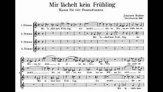 Johannes Brahms  Mir lächelt kein Frühling WoO 25 [upl. by Boff28]