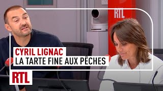 Cyril Lignac  la tarte fine aux pêches [upl. by Ahsenra]