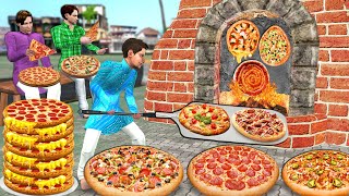 Red Brick Oven Chulha Pizza Chicken Pizza Cooking Veg Pizza Hindi Kahani Moral Stories Comedy Video [upl. by Adiari475]