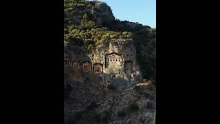 Gost city Turkey Kings tombs in the cliff face Kaunos Dalyantheseekers travel shorts [upl. by Laurice]