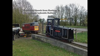 Unloading the Hastings Diesels at the Eastleigh Lakeside Railway  14032019 [upl. by Anisah48]