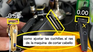 Cómo graduar las cuchillas de la máquina al ras para que no pellizquen en el cuero cabelludo ￼ [upl. by Aneekal428]