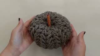 LEFT HANDHow To Crochet A Herringbone Stitch Pumpkin Tutorial [upl. by Agretha]