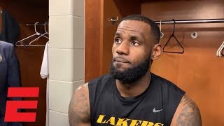 LeBron James on Carmelo Anthony’s Lakers potential ‘Not a question to ask me’  NBA Sound [upl. by Nedyaj]