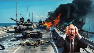 Crimean Bridge Gone Forever Ukrainian F16s Destroy Crimean Bridge [upl. by Ennaeirb238]