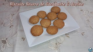 Recette BISCUITS healthy BEURRE de CACAHUÈTE AVOINE sans farine 🥜😍 ❤️‍ [upl. by Idelle]