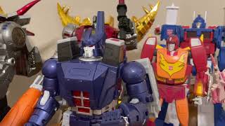 Transformers Masterpiece Collection Display  Takara Tomy Gigapower and Fans Toys  part 2 [upl. by Plumbo]