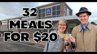 Aldi Frugal Dinner Challenge32 Meals for 20 [upl. by Marne]