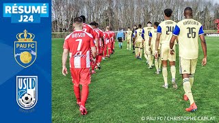 J24  Pau FC – USL Dunkerque 20 le résumé  National FFF 20192020 [upl. by Merwyn223]