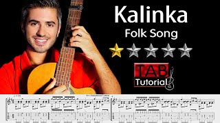 Kalinka  Fingerstyle Guitar Tutorial  Sheet amp Tab [upl. by Chiaki]