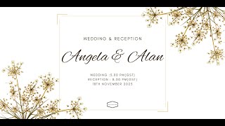 Angela amp Alan  Wedding and Reception Live [upl. by Risteau]