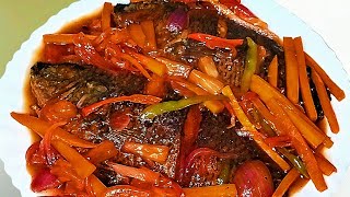 SWEET AND SOUR TILAPIA EASY RECIPE  PANLASANG PINOY [upl. by Borchert]