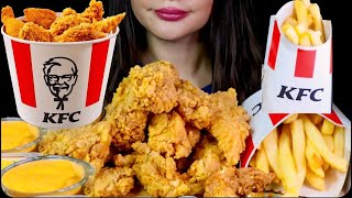 ASMR KFC FRIED CHICKEN FRIES MUKBANG EATING SOUNDS [upl. by Idid868]