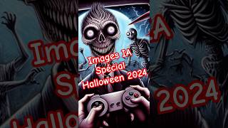 Dessins générés par IA Spécial Halloween 2034 sur le thème des jeuxvidéo shorts [upl. by Suivatna]